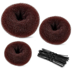 TsMADDTs petit anneau-chignon pour cheveux fins, maintien léger et rapide.