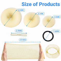 TsMADDTs chignon donut moyen pour volumes normaux, coiffure rapide