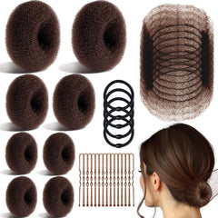 TsMADDTs donut-chignon grand pour cheveux épais, base solide et volume.
