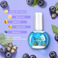 TsMADDTs huile cuticule bleu 15ml: hydratation ciblée des cuticules.