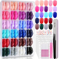 TsMADDTs onglets à poser ovales courts, palette colorée pour un style personnalisé.