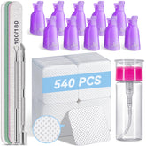 TsMADDTs kit retrait gel: lingettes sans peluches pour une finition lisse.