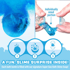 Tub Works open bomb reveals slime soap for squishy fun