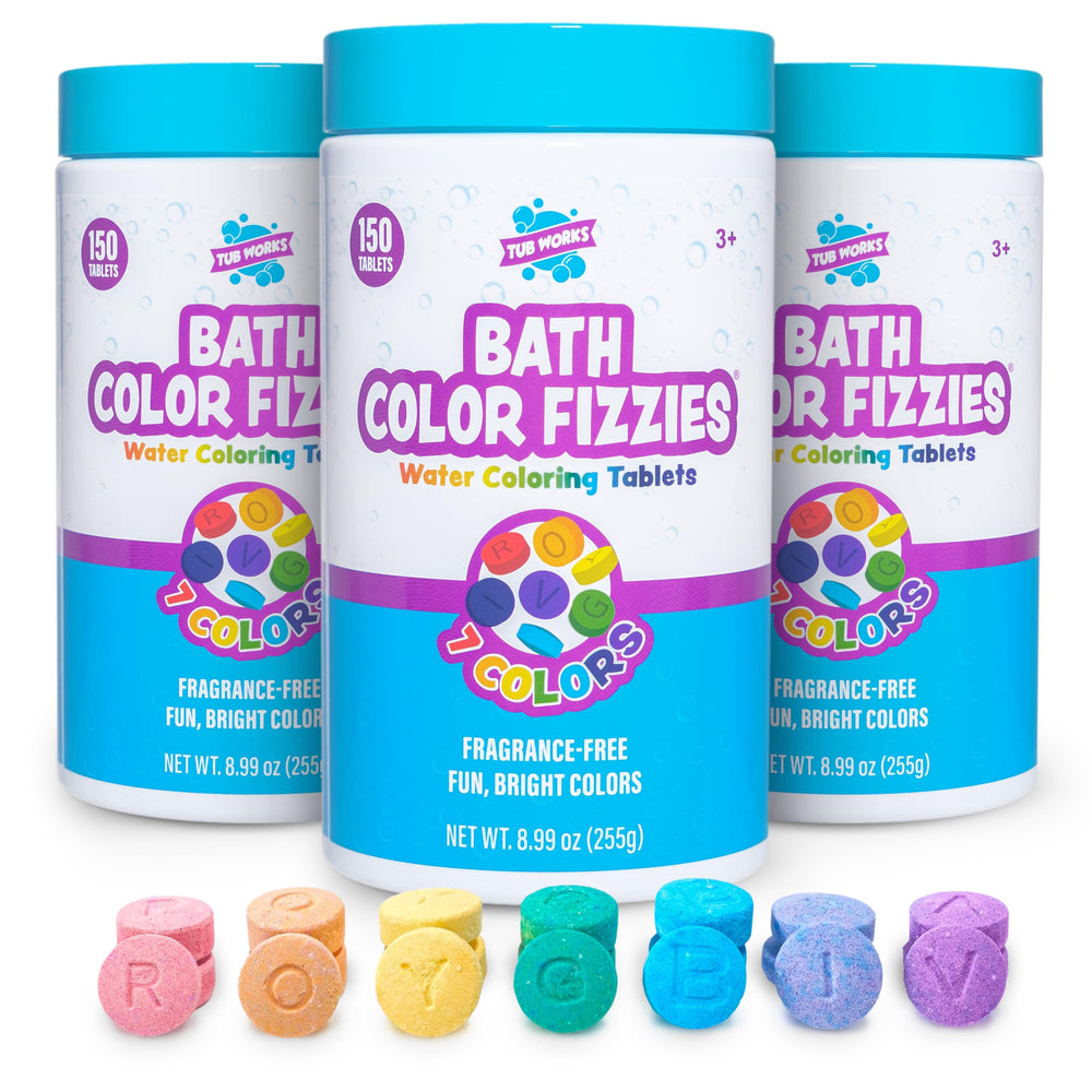 Tub Works tablettes couleur bain rouge — stimulation visuelle et jeu d'apprentissage des couleurs