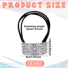 Tucnoeu bandeau cristal argent quotidien, maintien élégant sans glisser.
