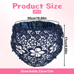 Bandeau large Tucnoeu en dentelle bohème et tissu élastique, confort durable.
