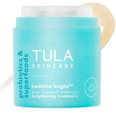 Bouteille TULA Bedtime, texture chantilly, hydratation nocturne douce et efficace.