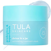 TULA Detox dans le pot – masque exfoliant argileux pour pores visiblement plus nets.