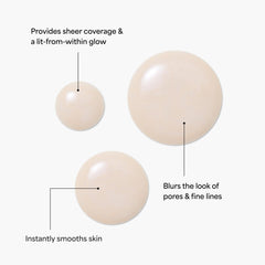 Texture crème du primer TULA pour une base homogène et confortable.