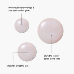 Texture crème lissante de TULA Luna pour un fini soyeux.