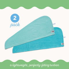 Turbie Twist séchage rapide microfibre bleu nuit: sèche les cheveux plus vite.