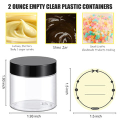 Conteneur TUZAZO sans BPA en PET clair, parfaite option pour produits maison.