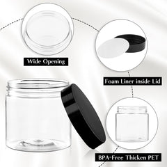 TUZAZO pot-plastique 4oz compact et portable idéal en déplacement.