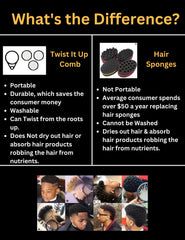 Twist It Up Comb portable avec prise pratique pour styling en déplacement