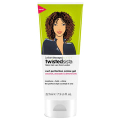 Twisted Sista Curl Perfection Crème Gel: définition des boucles et hydratation légère pour les cheveux.