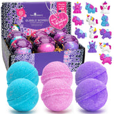 Two Sisters Bombe-bain licorne ensemble 6 avec bulles et surprise incluse.