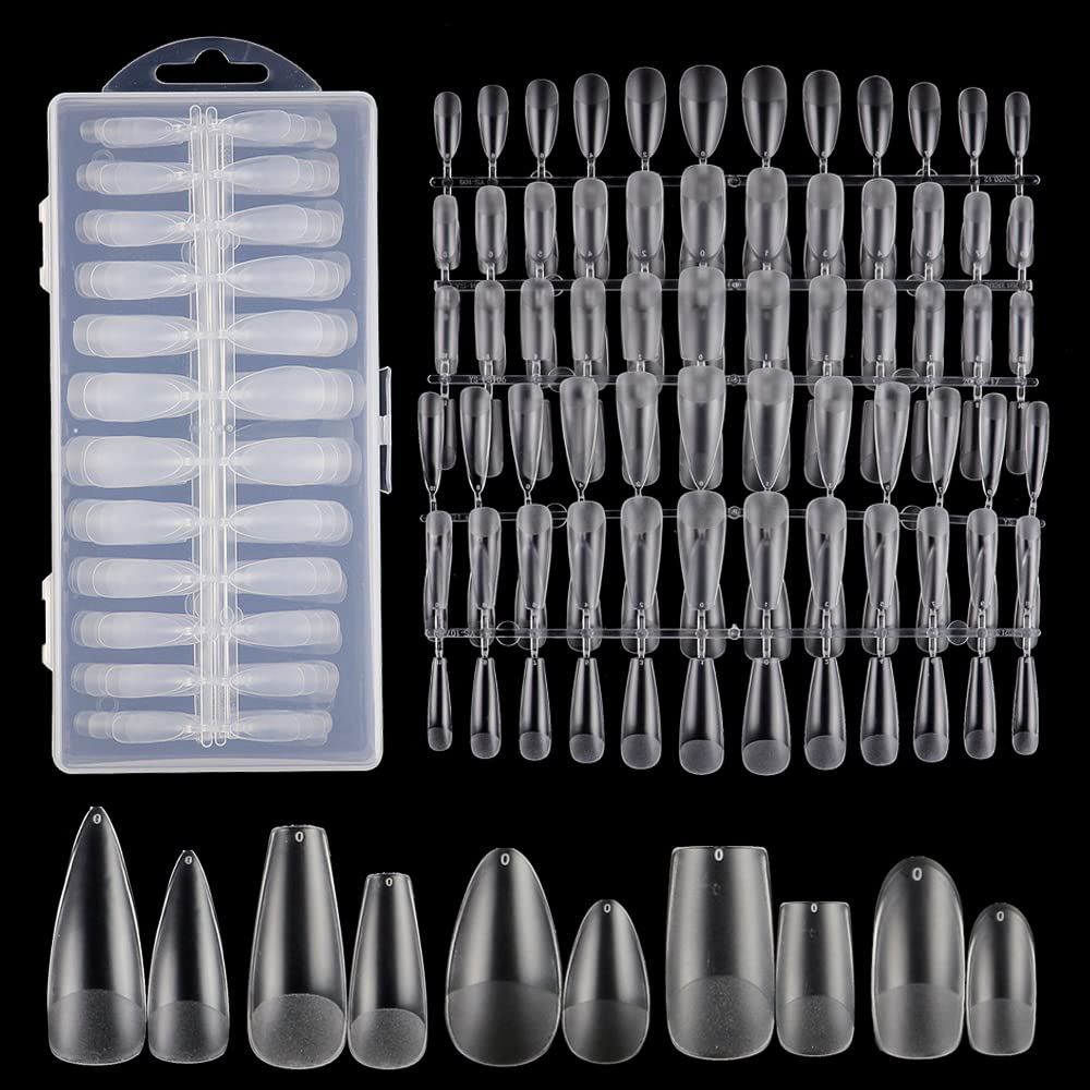 TXMOYI – ongles amande, forme ballerine longue, couverture complète pour manucure à domicile.