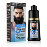 TYAYW teinture barbe bouteille: flacon facile à appliquer pour une couleur naturelle