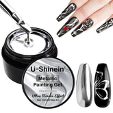U-Shinein bouteille vernis metallique miroir, effet miroir intense sur les ongles.