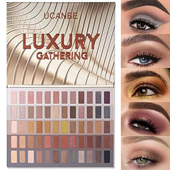 UCANBE 60 Colors Naked Eyeshadow Palette with versatile neutrals for everyday looks