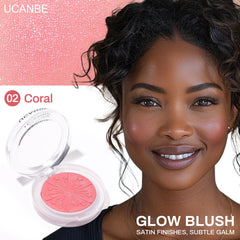 Texture fine du blush UCANBE Baked Blush 02 Coral facilitant l’application