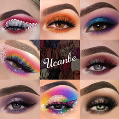 UCANBE Fards vivides 30 teintes pour looks artistiques.