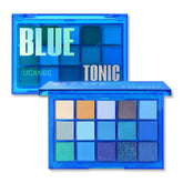 UCANBE Palette yeux néon bleu tonique, ombres lumineuses et longue tenue.