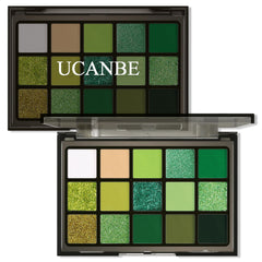 Palette UCANBE Vert Foret: ombres riches pour un look forestier durable.