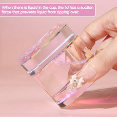 Udefineit plat doseur verre cristal brillant, surface lisse et facile à nettoyer.