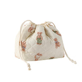 Sac maquillage uekeboag coton quilté fleuri, rangement pratique.