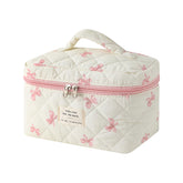 Trousse maquillage uekeboag matelassée florale, rangement spacieux pour vos essentiels en voyage.