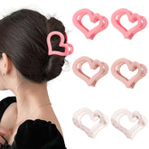 Pinces cœur Ufgin roses, ensemble de six pour une coiffure durable