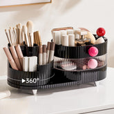 UFORU organiseur maquillage avec support pinceaux rotatif 360° pour un accès rapide.