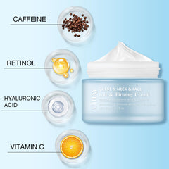 ujhay crème cou acide hyaluronique : hydrate intensément et repulpe les contours.