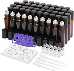 ULG bouteilles roll-on 10ml en verre ambré, protection UV pour huiles essentielles