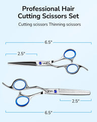 ULG ciseaux gaucher pivot bijou bleu: style et durabilité en salon.