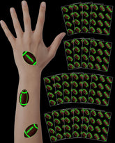 Ulmisfee tatouages football lumineux: paquet 20 feuilles prêt pour une décoration festive.