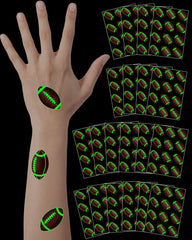 Ulmisfee tatouages football lumineux: paquet 20 feuilles prêt pour une décoration festive.