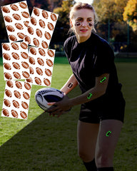 Ulmisfee tatouages football lumineux: utilisation facile sur bras, visage et mains.