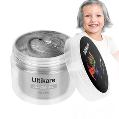 Ultikare colorant cheveux gris — bouteille visible, couleur temporaire facile à retirer