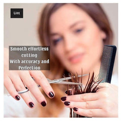 UM Supplies ciseaux barbier 7,5 – lames acier inox 420 faciles a nettoyer.