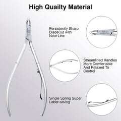 UM Supplies Tonde-cuticules – lame en acier inoxydable, stérilisable et durable.