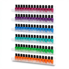 Umirokin présentoir mural vernis, 6 étagères, organisation claire.