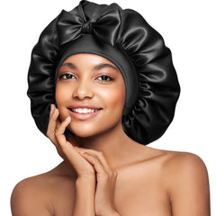 Bonnet Umisleep en soie Mulberry double-face 22momme protège les cheveux au sommeil.