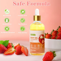 Outil gua sha inclus avec Umpeimvon huile fraise – soin et massage facilité.