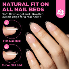 UNA GELLA: ensemble 12 tailles d’ongles adaptés.