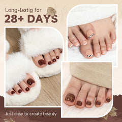 UNA GELLA ensemble 216 ongles de pied, faciles à adapter pour tous les orteils.
