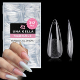 UNA GELLA extension d’ongles stiletto long, rendu pro et durable.