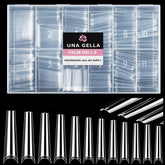 UNA GELLA extensions en forme cercueil extralong sans courbe, aspect clair et naturel