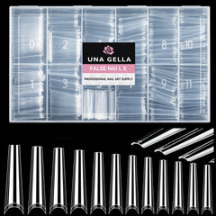 UNA GELLA extensions en forme cercueil extralong sans courbe, aspect clair et naturel